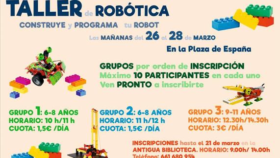 El Ayuntamiento organiza talleres de iniciación a la robótica para niños
