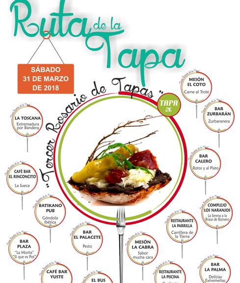 La ruta de la tapa 'Tercer Rosario de Tapas' vuelve a la cita con 15 bares participantes