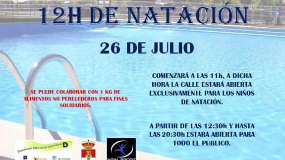 La piscina municipal celebra este jueves una jornada de natación 'solidaria' con el banco de alimentos