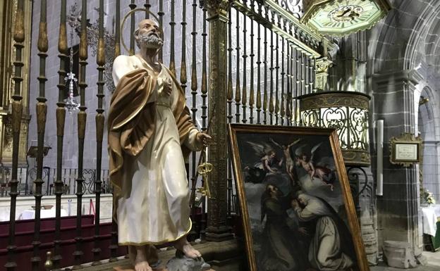 Imagen del santo ya restaurada