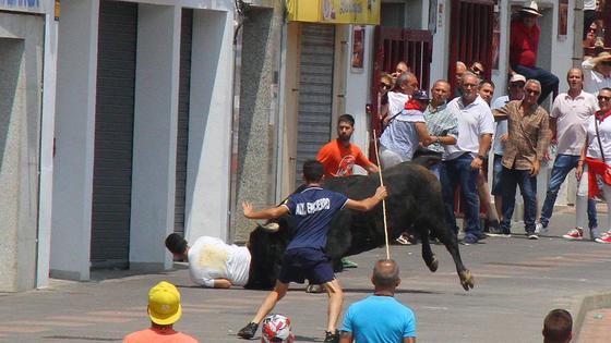 Último encierro de San Juan con la cogida a un hombre y varios heridos