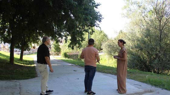 Las obras de viales en el interior del parque de Cadenetas a punto de finalizar