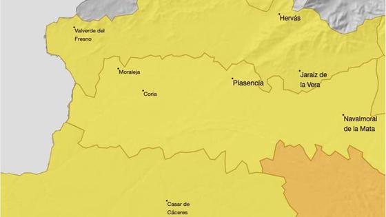 Coria en nivel amarillo por altas temperaturas de hasta 40 grados