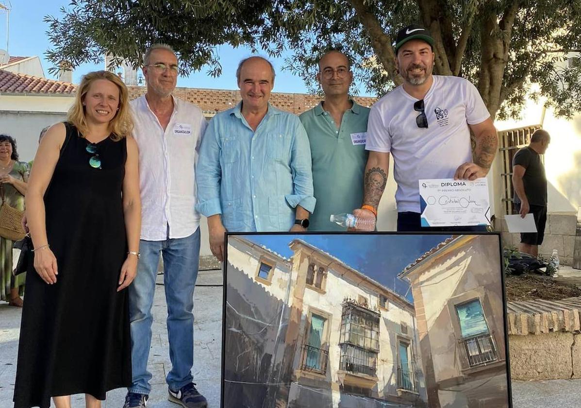 El malagueño, Cristóbal León se alza con el primer premio del XI Concurso de Dibujo y Pintura al aire libre «Bufón Calabacillas»