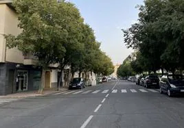 Avenida Alfonso VII en Coria.