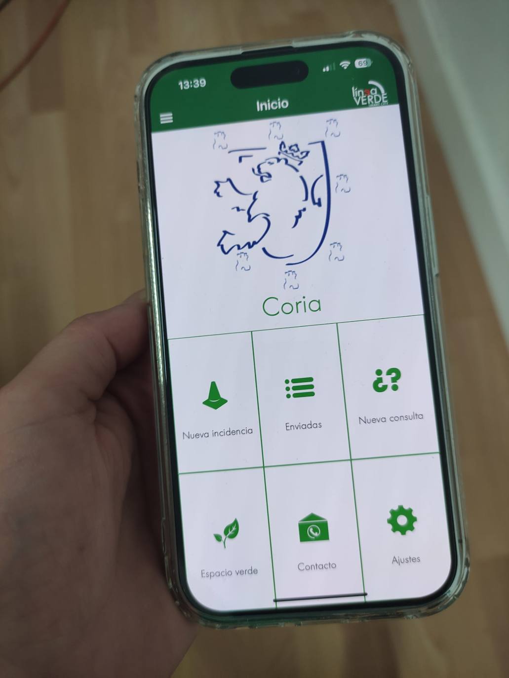 Línea Verde, una aplicación para reportar incidencias en Coria