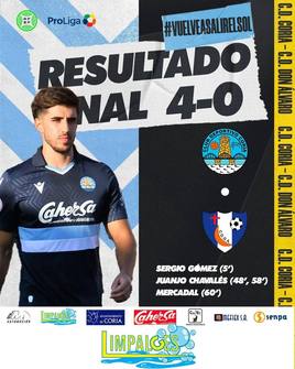 Resultado del partido.