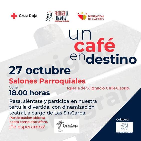 «Un café en destino» la actividad de Cruz Roja para hablar de migrantes