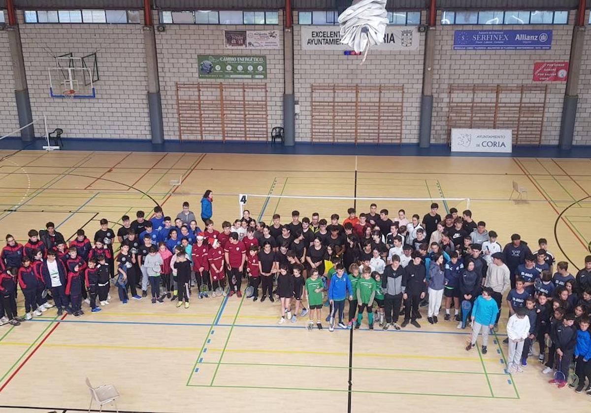 Coria acoge la final JUDEX de Bádminton con 160 participantes