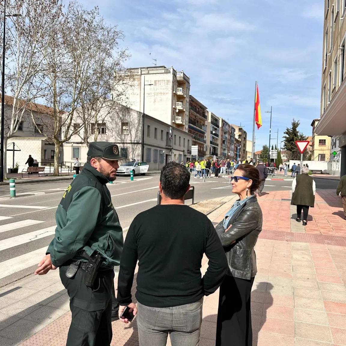 Agricultores de Coria se manifiestan en el casco urbano de la ciudad