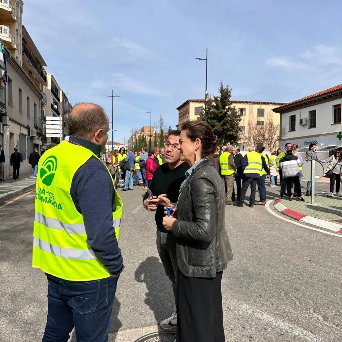 Agricultores de Coria se manifiestan en el casco urbano de la ciudad