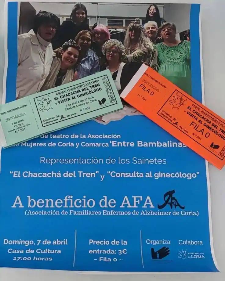 Esta tarde teatro a cargo de la Asociación de Mujeres de Coria