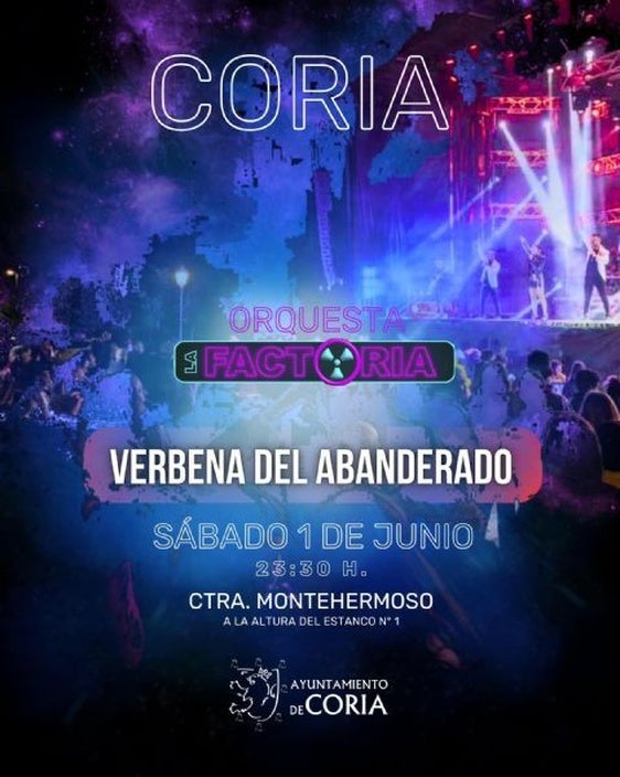Coria disfrutará esta noche con la Verbena del Abanderado