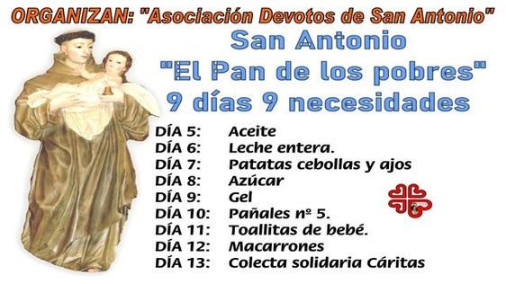 Caritas Parroquial de Torrejoncillo organiza «El pan de los pobres, 9 días , 9 necesidades»