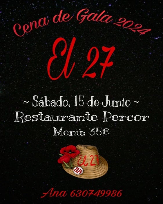Cena de Gala 2024 de la Peña «El 27» en Coria