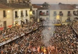 Quema del capazo en Coria.