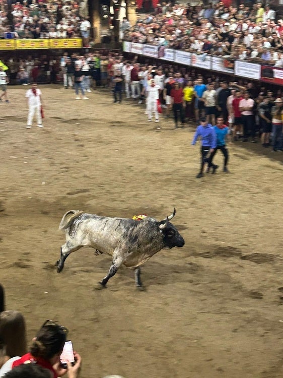 «Cacharrero» desafía a la noche lluviosa en su encierro y lidia