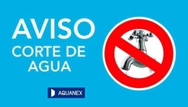 Corte de agua.