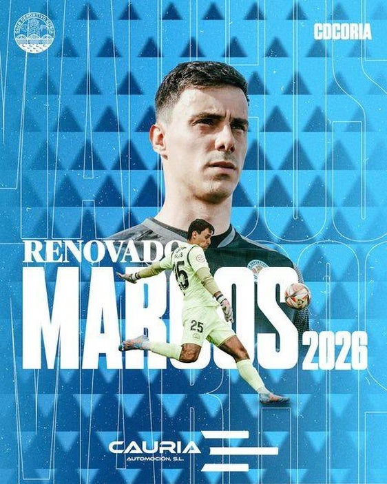 Marcos Barriga Renueva con el CD Coria Hasta 2026