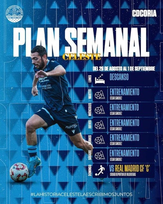 El CD Coria se prepara para un importante encuentro contra el Real Madrid CF 'C'