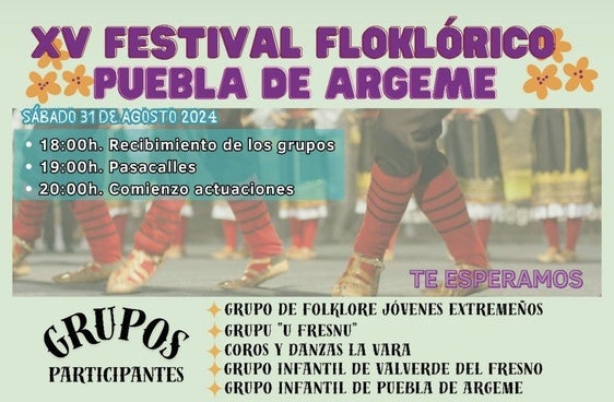 Llega el XV Festival Folklórico en Puebla de Argeme