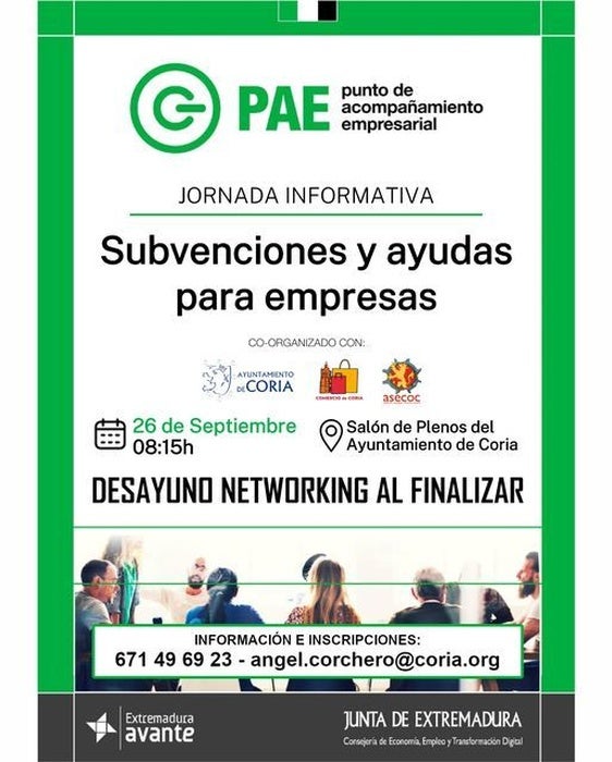 Empresas de la comarca se preparan para una jornada informativa sobre subvenciones y ayudas