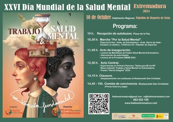 Coria será sede del XXVI Encuentro del Día Mundial de la Salud Mental
