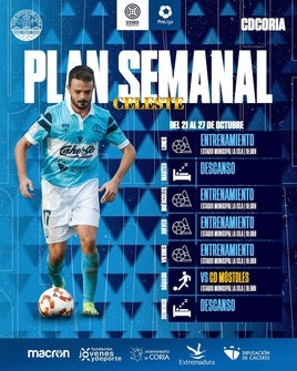 Plan semanal CD Coria.