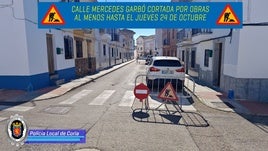 Calle cortada.