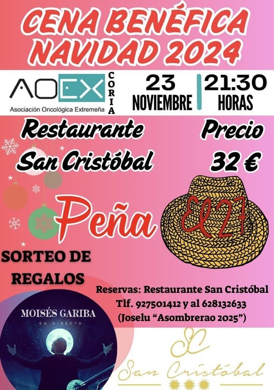 La Peña «El 27» organiza su Cena Benéfica anual en apoyo a AOEX