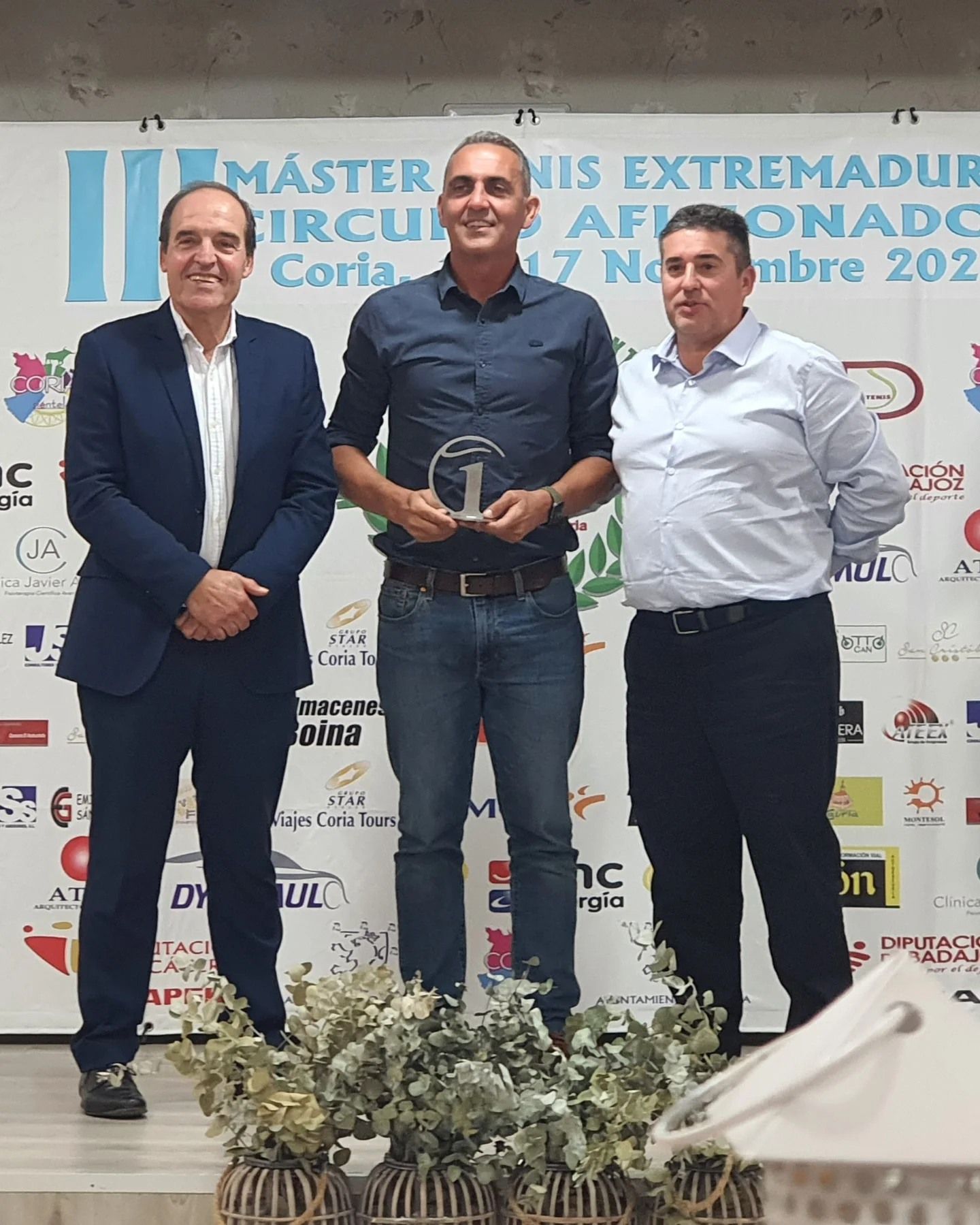 Éxito en la Cena de Gala y Entrega de Premios del III Máster de Tenis Circuito de Aficionados en Coria
