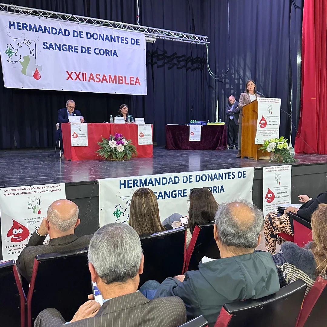 Coria celebra la XXII Asamblea General de la Hermandad de Donantes de Sangre