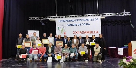 La Hermandad Donantes de Sangre de Coria celebró su XXII Asamblea General Ordinaria
