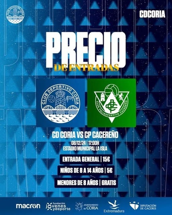 CD Coria vs CP Cacereño: Todo listo para el partido del 8 de diciembre