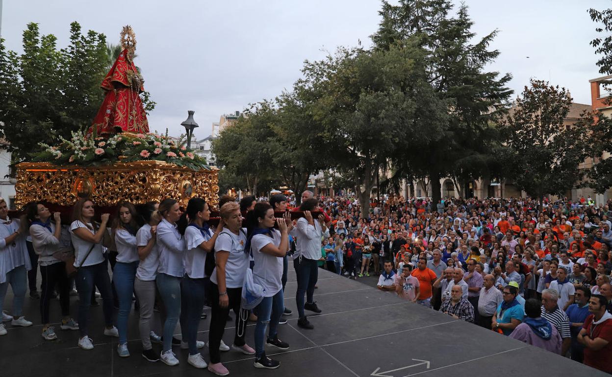 Despedida de la Virgen de las Cruces en 2019. 