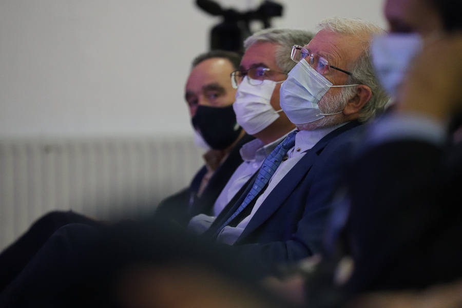 El ex presidente de la Junta de Extremadura, Juan Carlos Rodríguez Ibarra, ha estado presente en el acto.