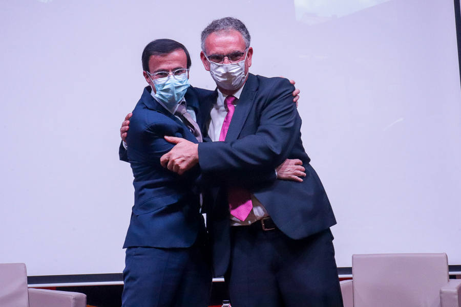 Miguel Ángel Gallardo y José Luis Quintana tras el acto celebrado.