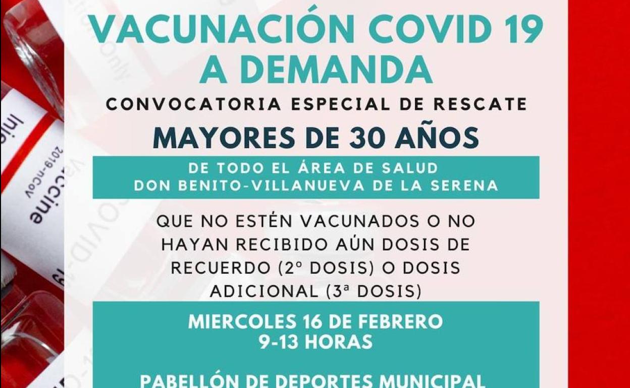El pabellón municipal acogerá el día 16 una vacunación a demanda dirigida a mayores de 30 años