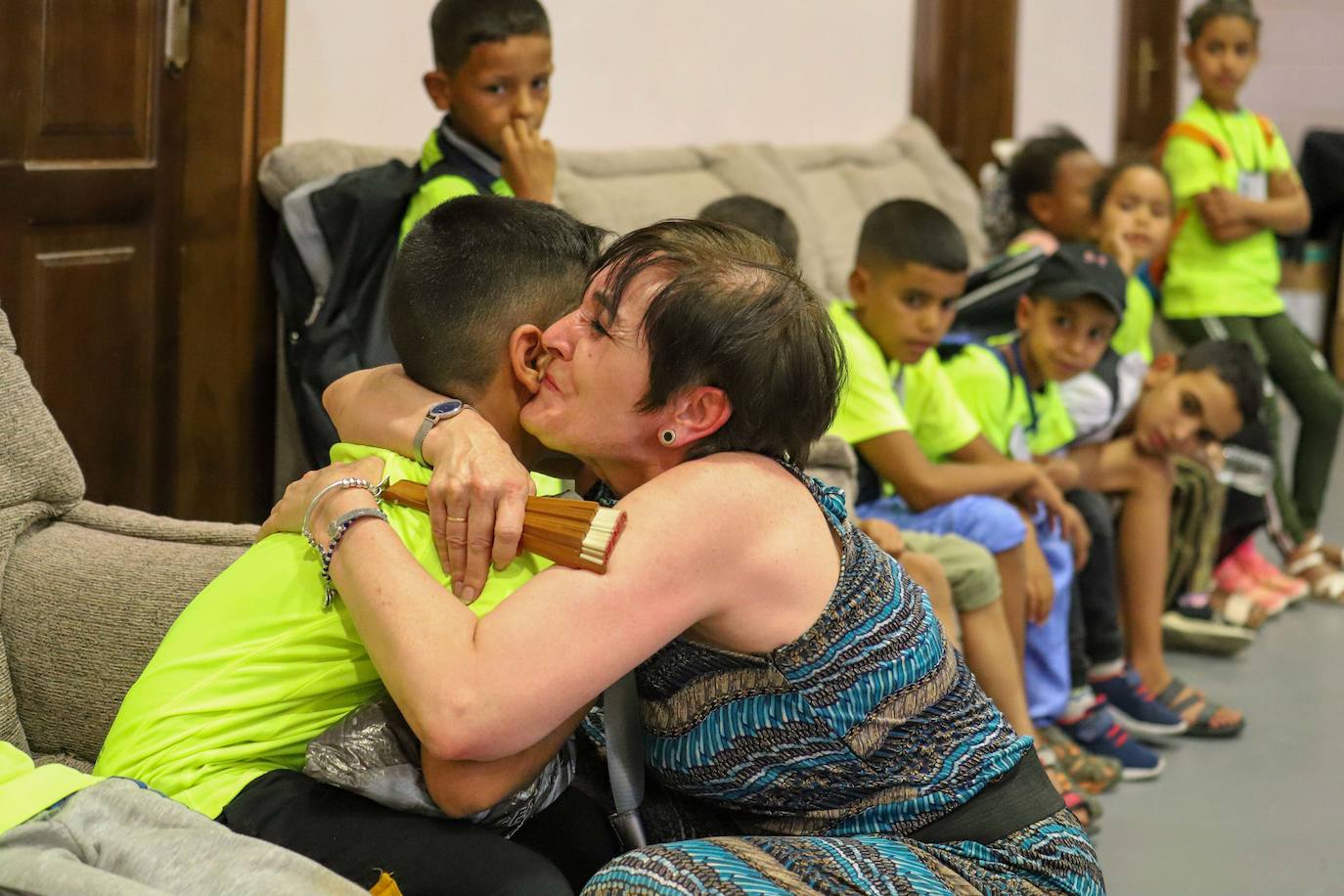 Niños y mayores se han emocionado con la llegada a Don Benito.