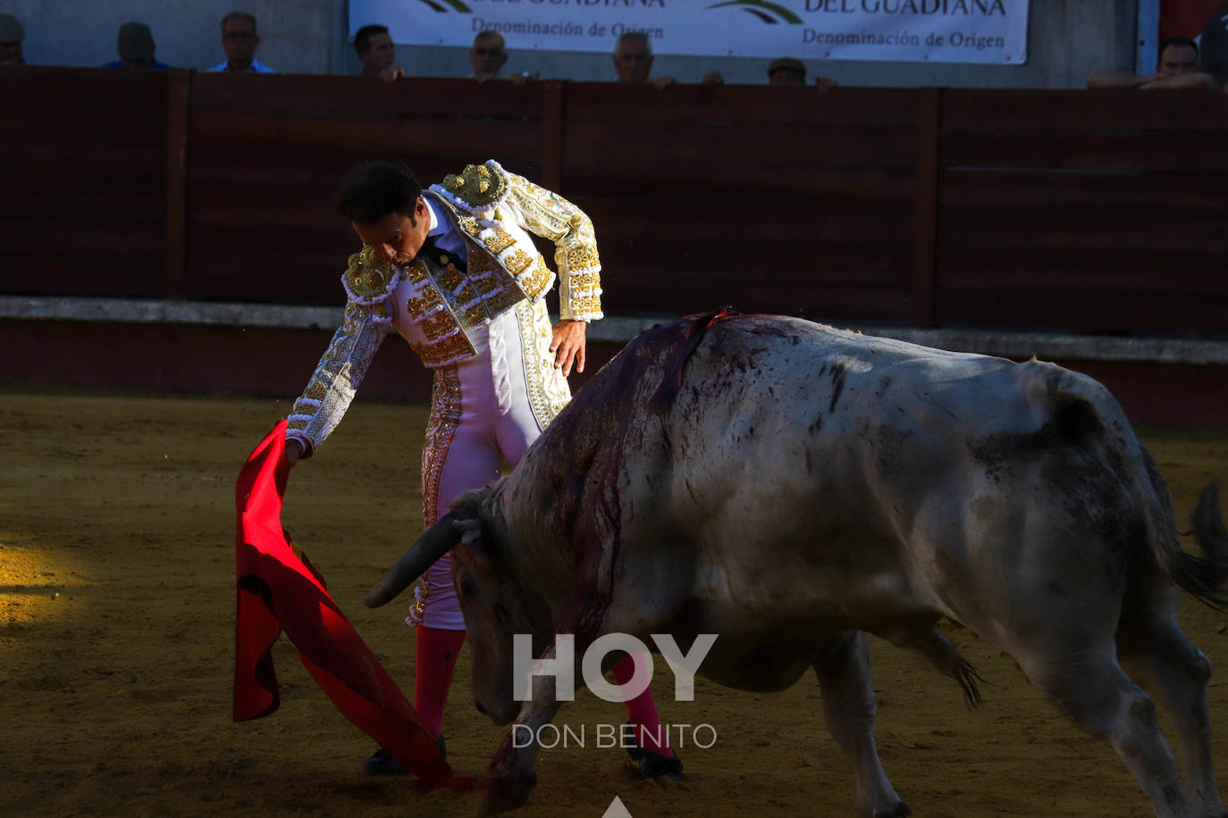 Corrida de toros mixta en la plaza de toros de Don Benito con motivo del día de Extremadura. 