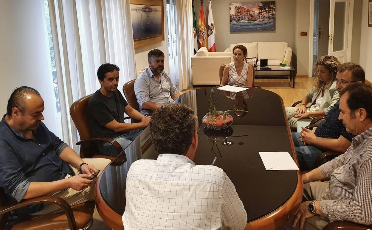Reunión en el Ayuntamiento esta mañana. 