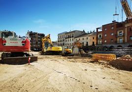 Estado actual de las obras en la plaza de España.