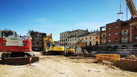 Las obras provocan nuevos cortes de tráfico en la plaza de España