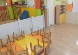 Mobiliario de la escuela infantil municipal.