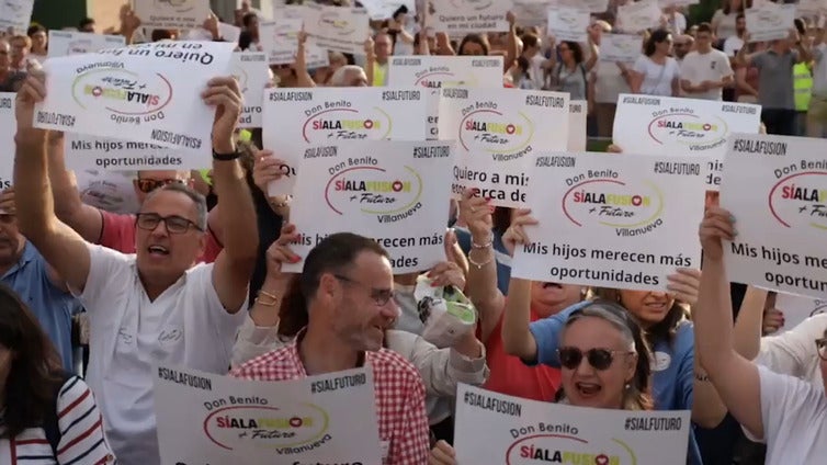 Marcha a favor de la unión de Don Benito con Villanueva