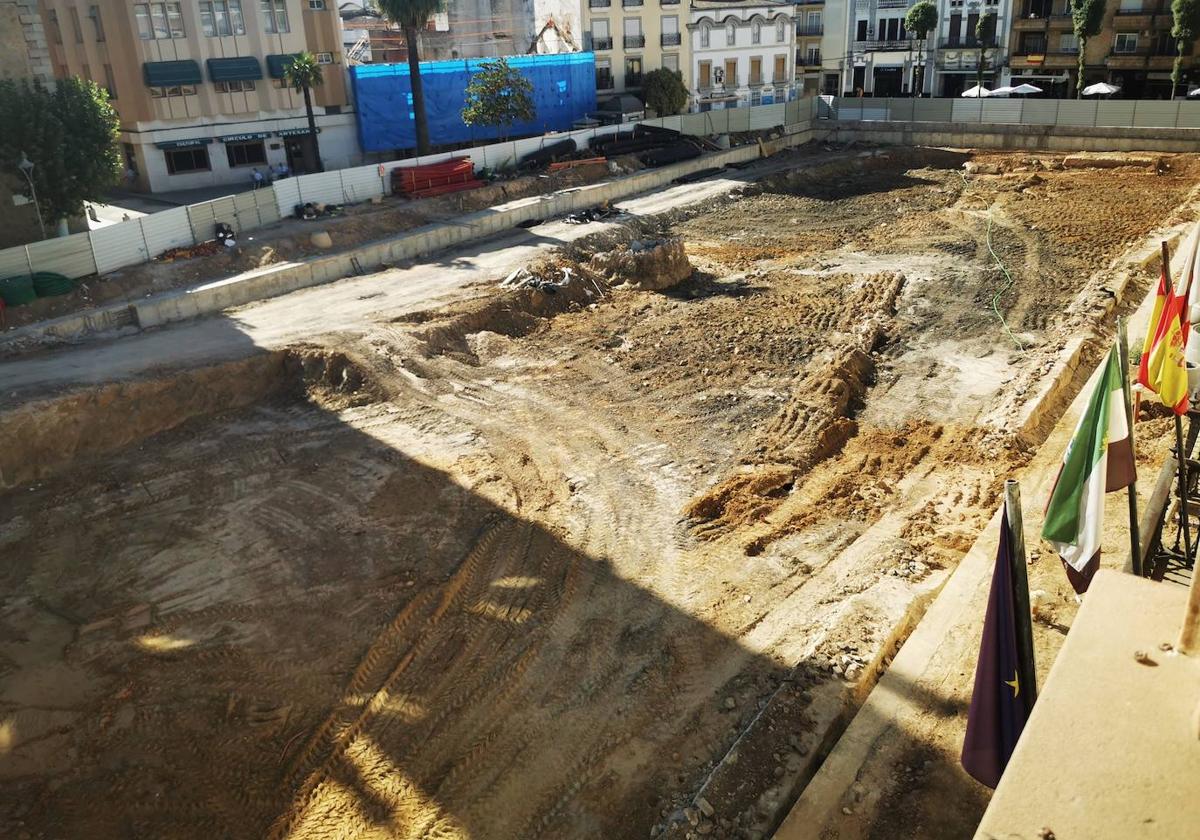 Las obras de la plaza de España, sin movimiento desde hace tres semanas