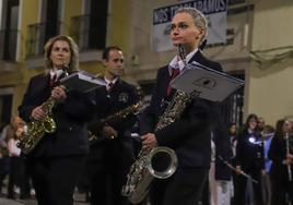 Acompañamiento de la Banda Municipal de Música en la pasada Semana Santa.