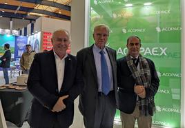 Juan Francisco Blanco, Domingo Fernández y Francisco Moreno, actual director gerente.