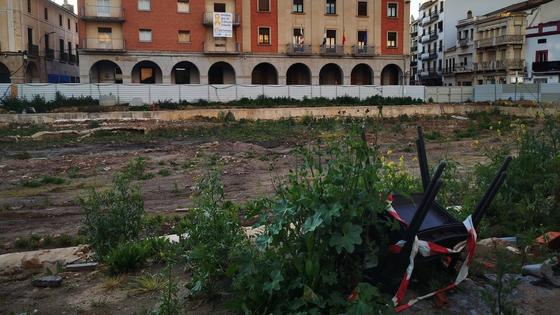Las obras de la plaza de España siguen sin retomarse