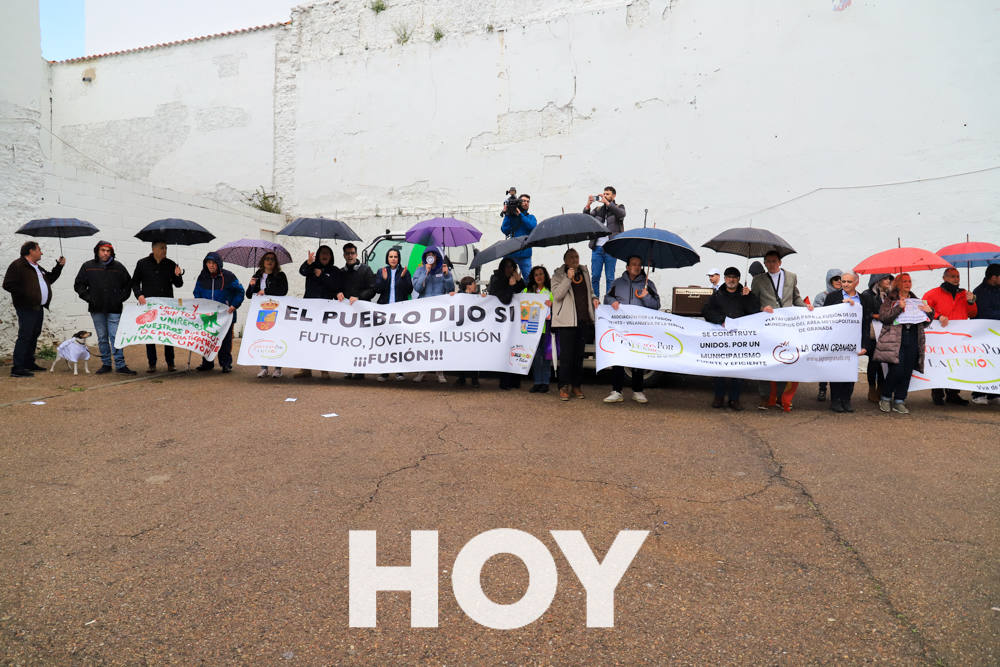 La manifestación a favor de la unión Don Benito-Villanueva, en imágenes